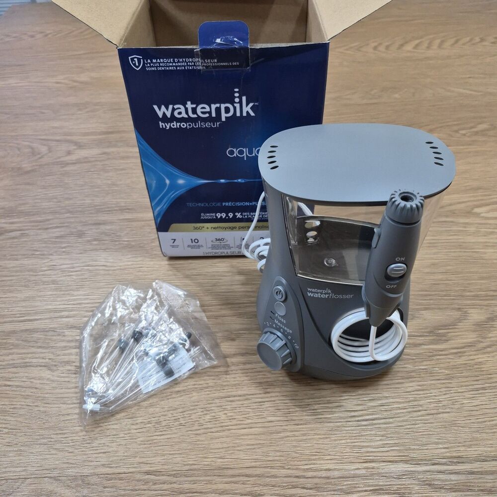 Waterpik Aquarius Water Flosser with 10 Settings, 7 Tips, WP-667 Gray